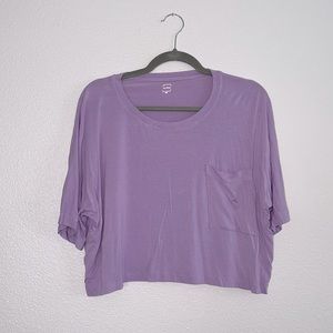 Lilac cropped tee